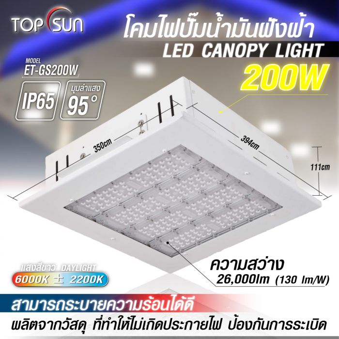 โคมไฟปั๊มน้ํามัน led